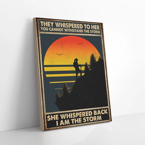 I Am The Storm Camping Matte Canvas Wall Art