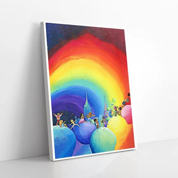 Happy Pride Rainbow Matte Canvas Wall Art