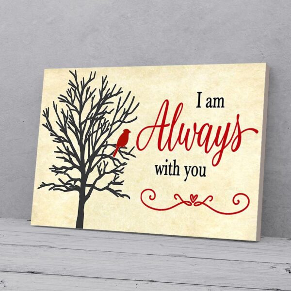 I Am Always With You Vintage Love Bird On Tree Matte Canvas Wall Art