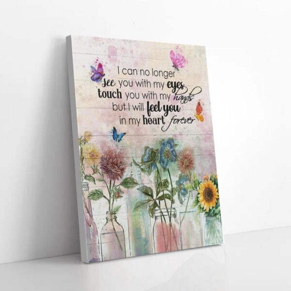 I Can No Longer See You Flowers Butterfly Matte Canvas Wall Art