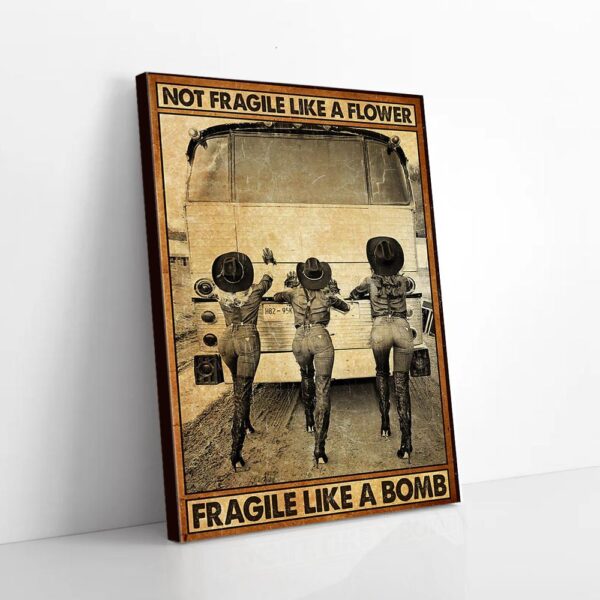Fragile Like A Bomb Countryside Girls Matte Canvas Wall Art