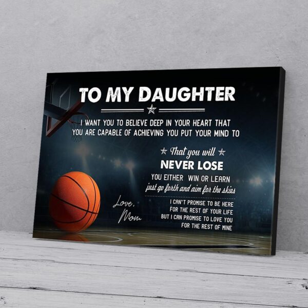 I Want You To Believe Deep In Your Heart Basketball Matte Canvas Wall Art
