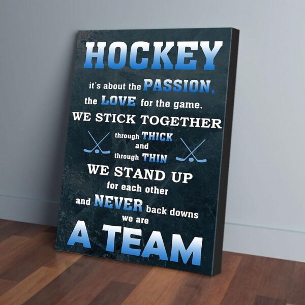 Hockey It's About The Passion Matte Canvas Wall Art