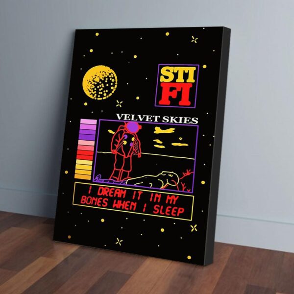 I Dream It In My Bones When I Sleep Alien Matte Canvas Wall Art