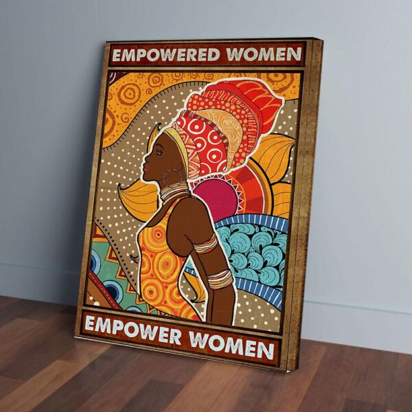 Empowered Woman Black Women Matte Canvas Wall Art