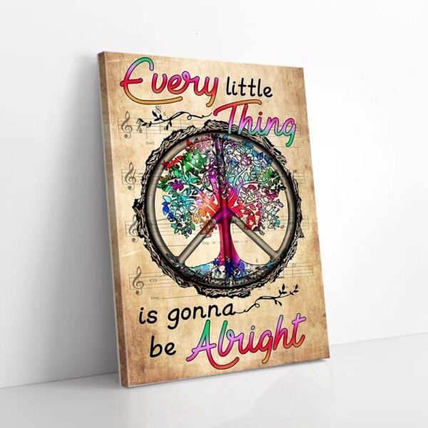 Every Little Thing Is Gonna Be Alright Hippie Matte Canvas Wall Art