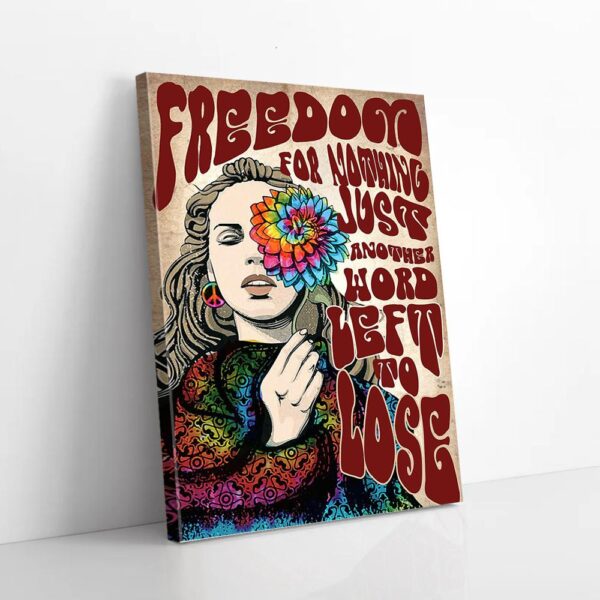 Freedom Hippie Women Matte Canvas Wall Art