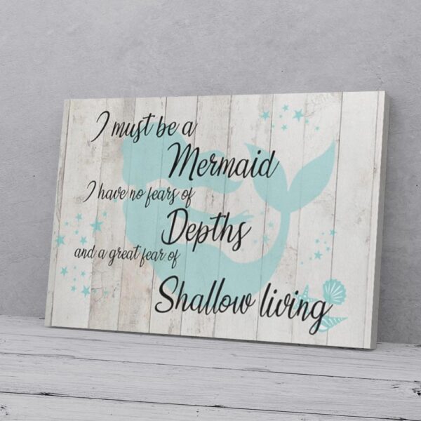 I Just Be A Mermaid Matte Canvas Wall Art