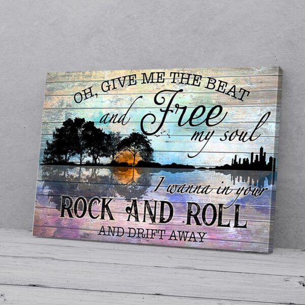 Free My Soul Rock & Roll Music Love Matte Canvas Wall Art
