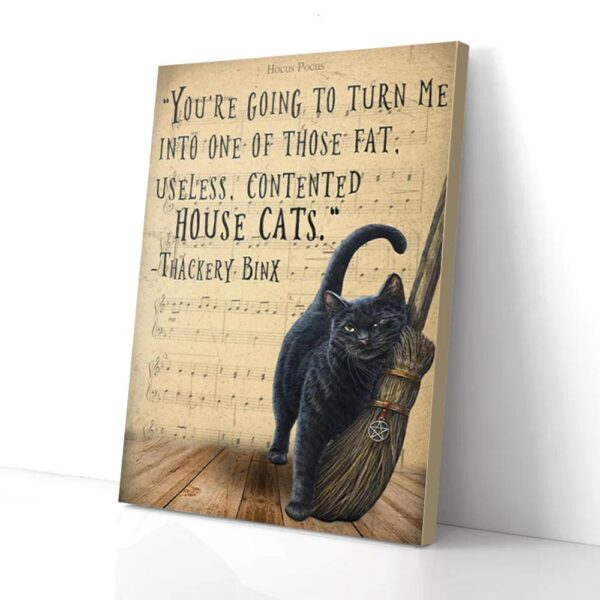 Funny House Cats Pocus Cat Matte Canvas Wall Art