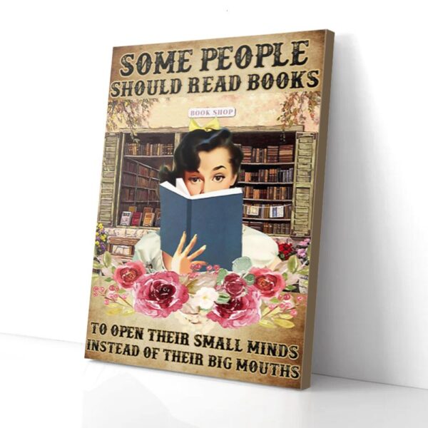 Girl Love Reading Books Matte Canvas Wall Art