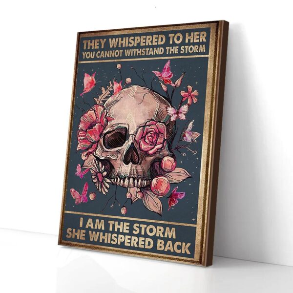 I Am The Storm Skull Matte Canvas Wall Art