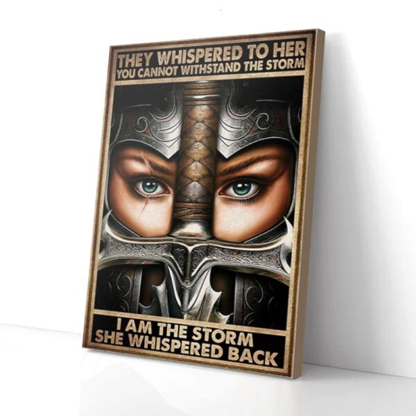 I Am A Storm Warrior Girl Matte Canvas Wall Art