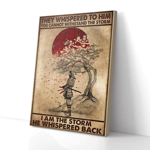 I Am The Storm Samurai Matte Canvas Wall Art