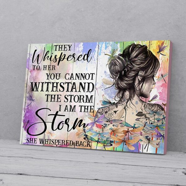 I Am A Storm Hippie Girl Matte Canvas Wall Art