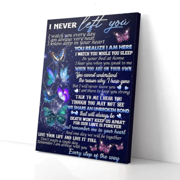 I Never Left You Twinkle Butterfly Matte Canvas Wall Art