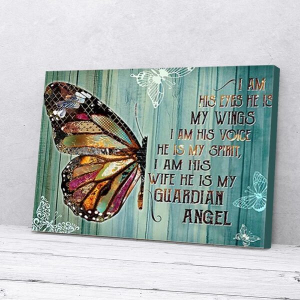 Guardian Angel Wife Butterfly Matte Canvas Wall Art