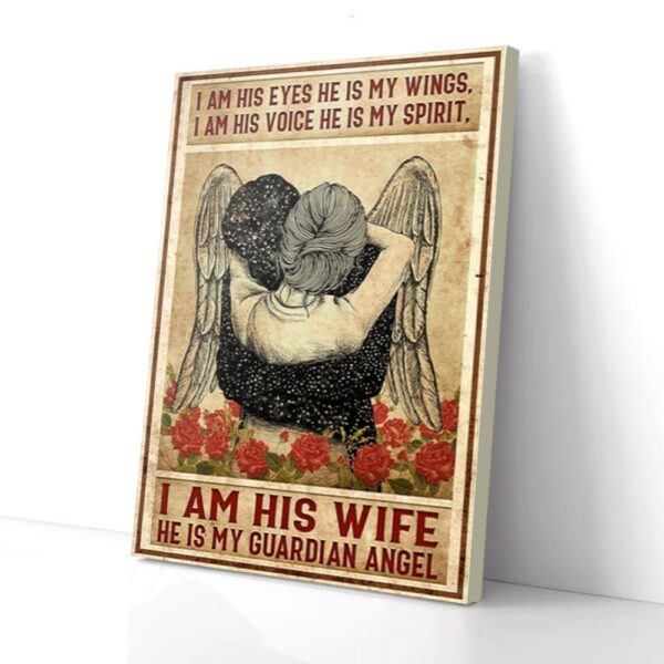 Guardian Angel Wife Husband Love Matte Canvas Wall Art
