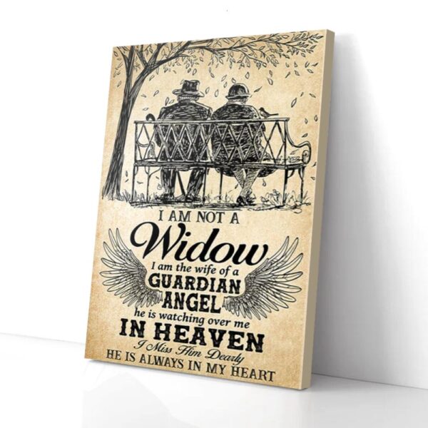 I Am Not A Widow Wife Of Guardian Angel Old Couple Vertical Matte Canvas Wall Art