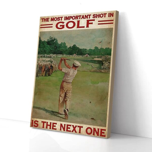 Golfing The Important Shot Matte Canvas Wall Art