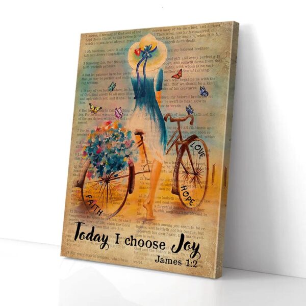 Girl Cycling Butterfly Matte Canvas Wall Art