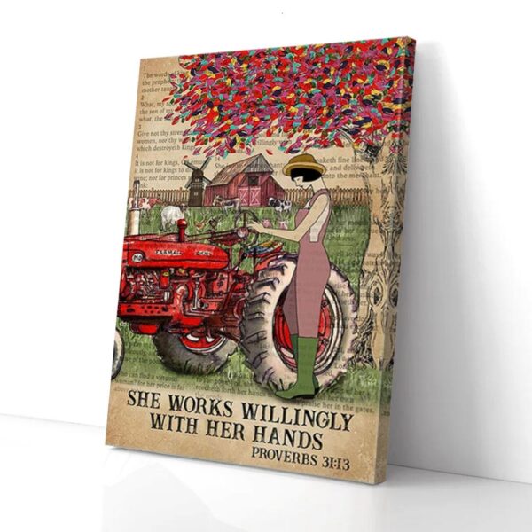Farm Girl Countryside Matte Canvas Wall Art