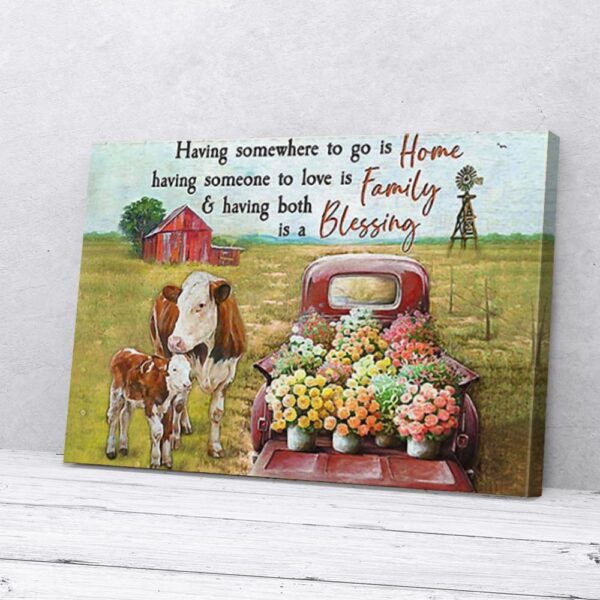 Hereford Cattle Matte Canvas Wall Art