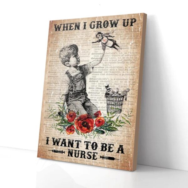 I Want To Be A Nurse Matte Canvas Wall Art