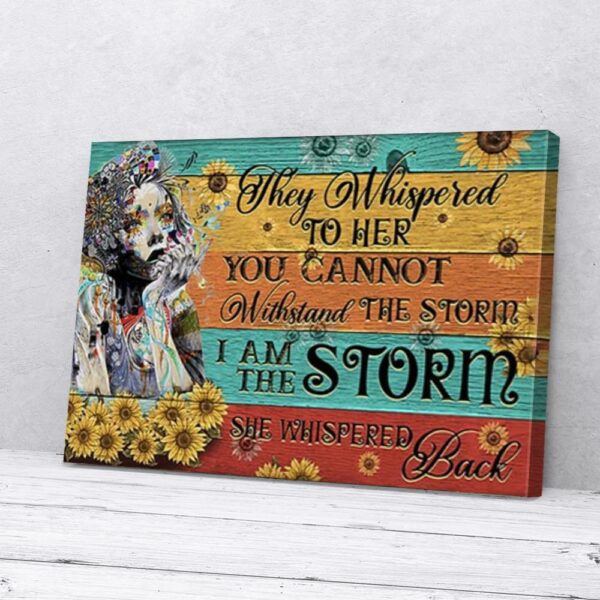 I Am The Storm Sunflower Matte Canvas Wall Art
