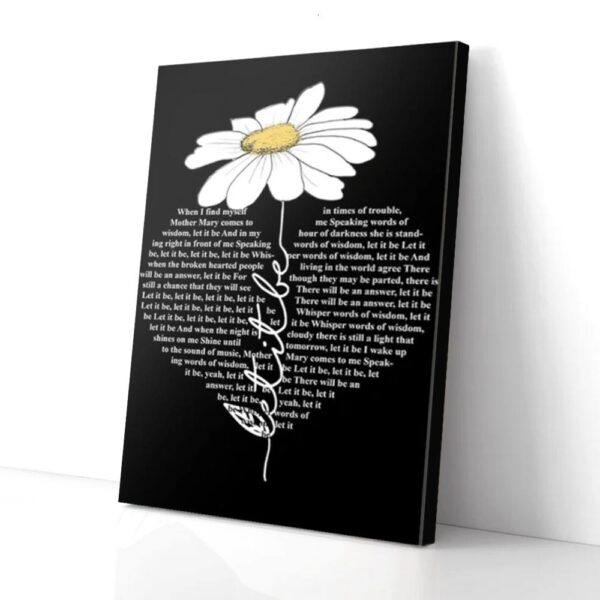 Heart Song Daisy Matte Canvas Wall Art