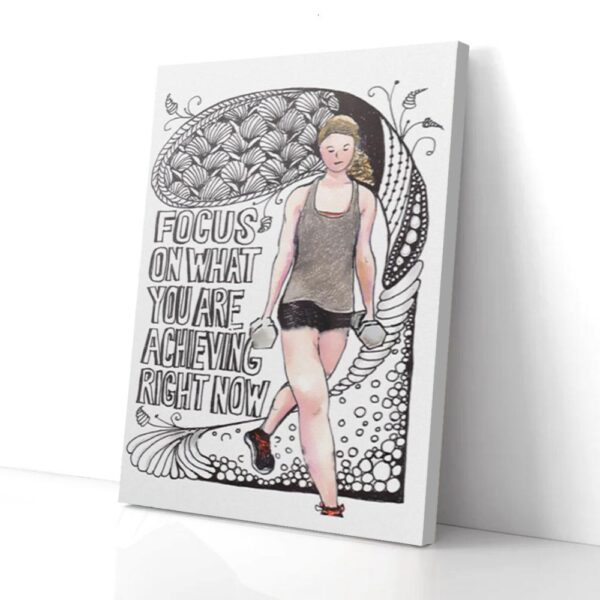 Fitness Focus Matte Canvas Wall Art