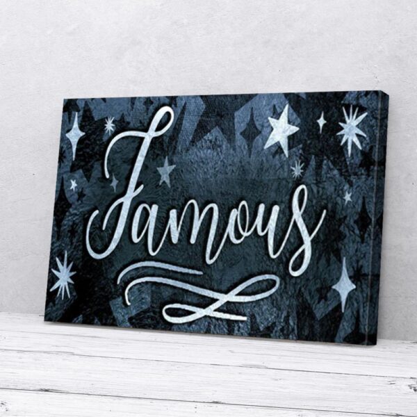 Famous Stars Blue Matte Canvas Wall Art