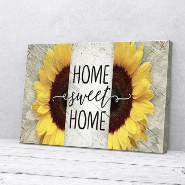 Home Sweet Home Sunflower Matte Canvas Wall Art