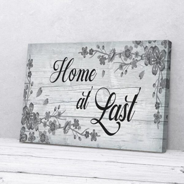 Home At Last Flower Matte Canvas Wall Art