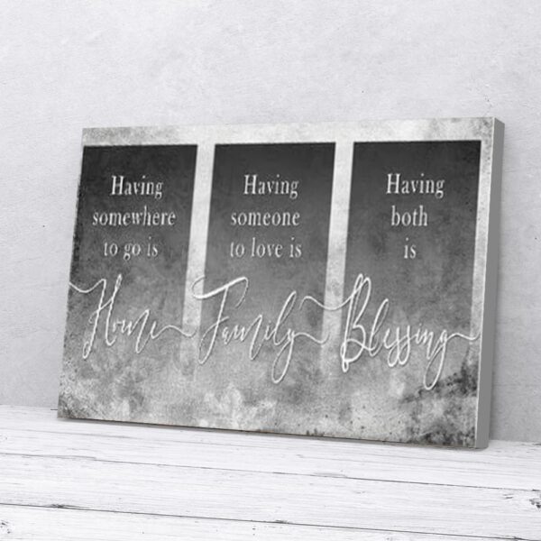 Home Family Blessing Matte Canvas Wall Art