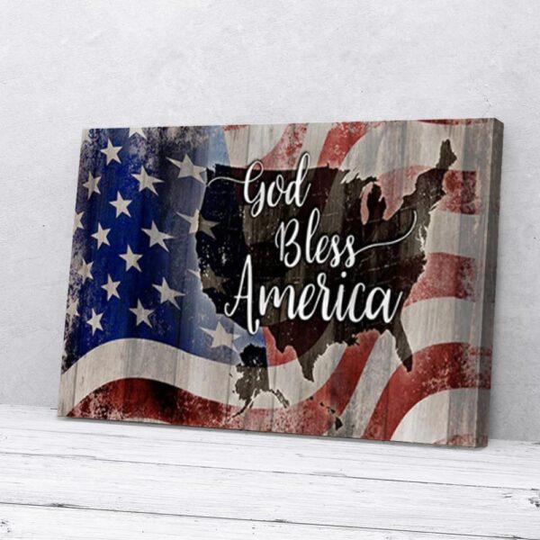 God Bless America Matte Canvas Wall Art