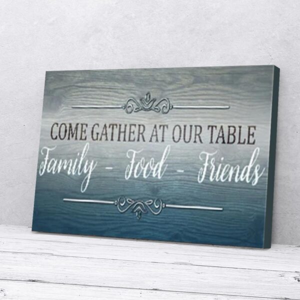 Family Foods Friends Home Matte Canvas Wall Art