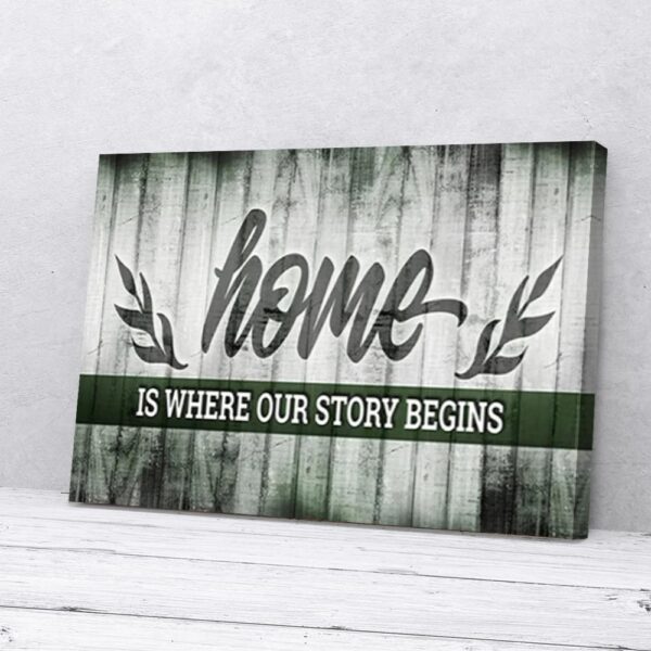 Home Is Where Our Story Begins Matte Canvas Wall Art
