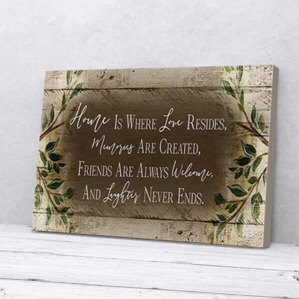 Home Is Where The Love Resides Matte Canvas Wall Art