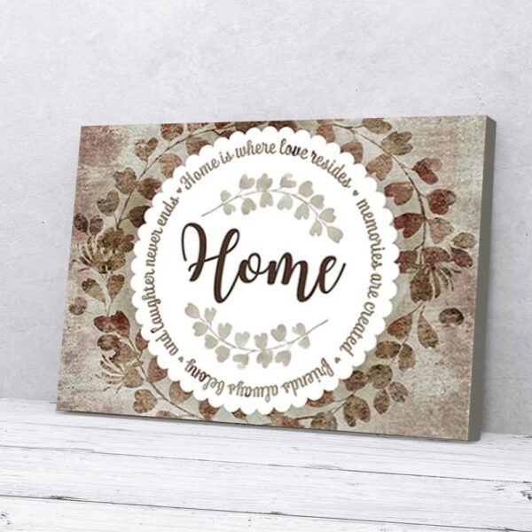 Home Is Where Love Resides Matte Canvas Wall Art