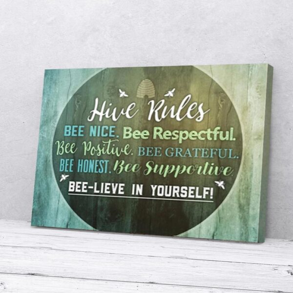 Hive Rules Home Matte Canvas Wall Art