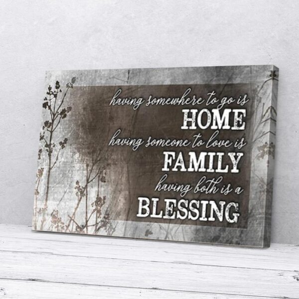 Home Family Blessing Matte Canvas Wall Art