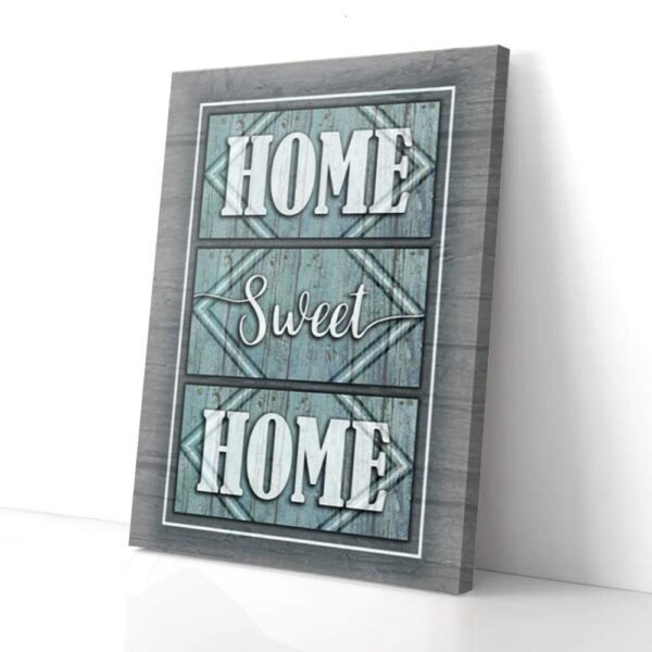 Home Sweet Home Wood Matte Canvas Wall Art