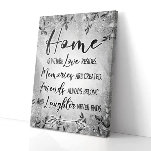 Home Is Where Love Resides Matte Canvas Wall Art