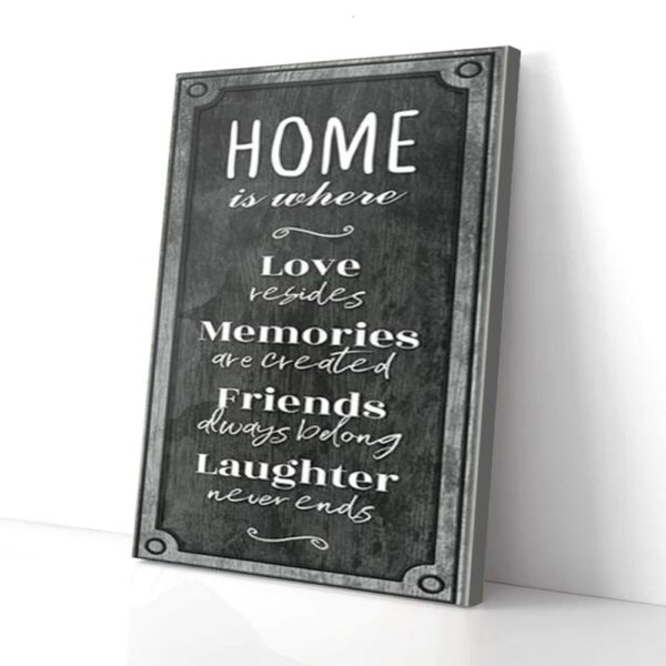 Home Is Where Love Resides Matte Canvas Wall Art