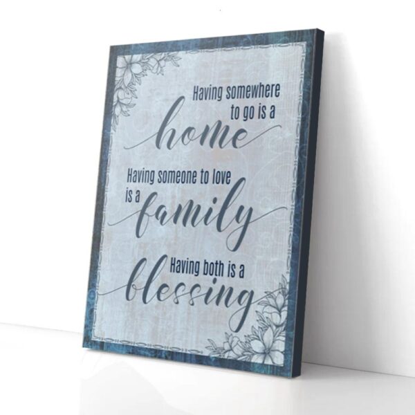 Home Family Bessing Matte Canvas Wall Art