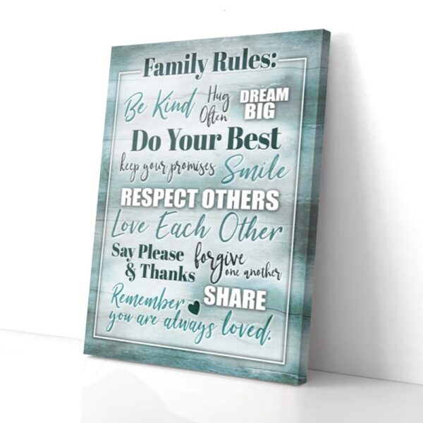 Family Rule Rememer You're Always Loved Matte Canvas Wall Art