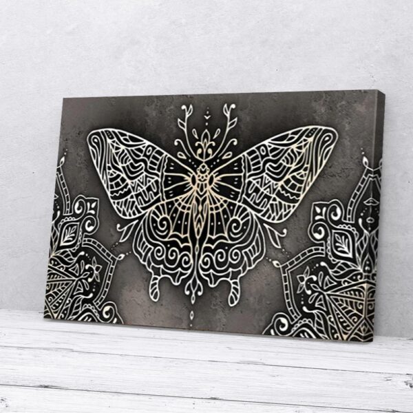 Mandala Butterfly Matte Canvas Wall Art