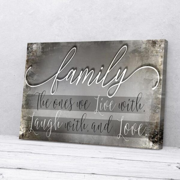 Family Live Laugh Love Home Matte Canvas Wall Art