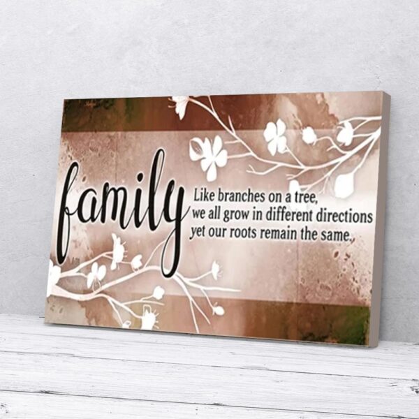 Family Like Branches On Tree Flower Family Matte Canvas Wall Art